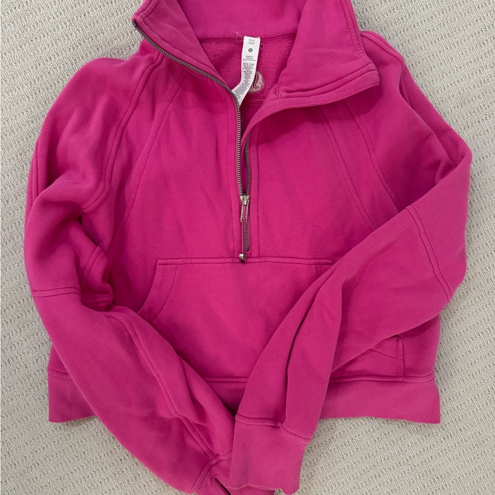 lululemon athletica Women's Bright Fuchsia Half-Zip Pullover
